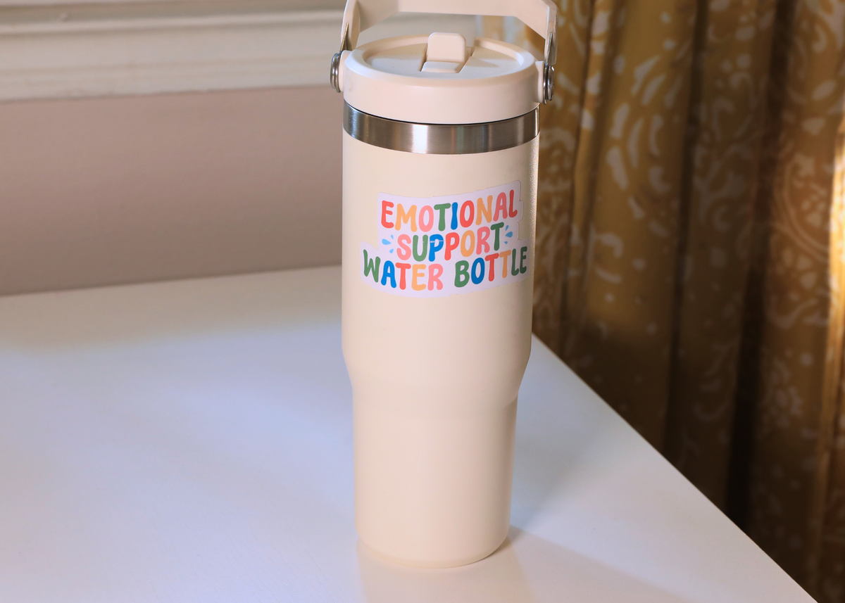Emotional Support Water Bottle Sticker