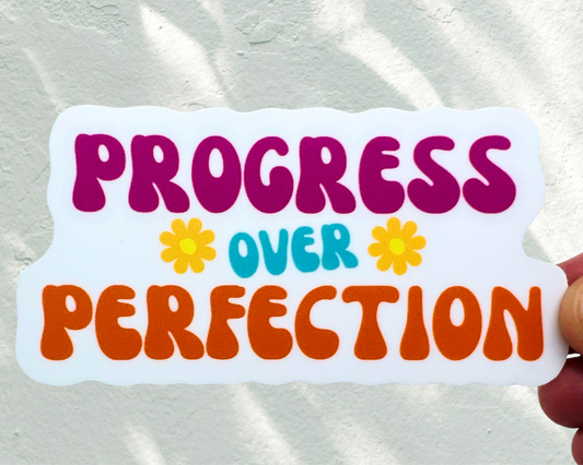 5 pack - Progress Over Perfection Sticker
