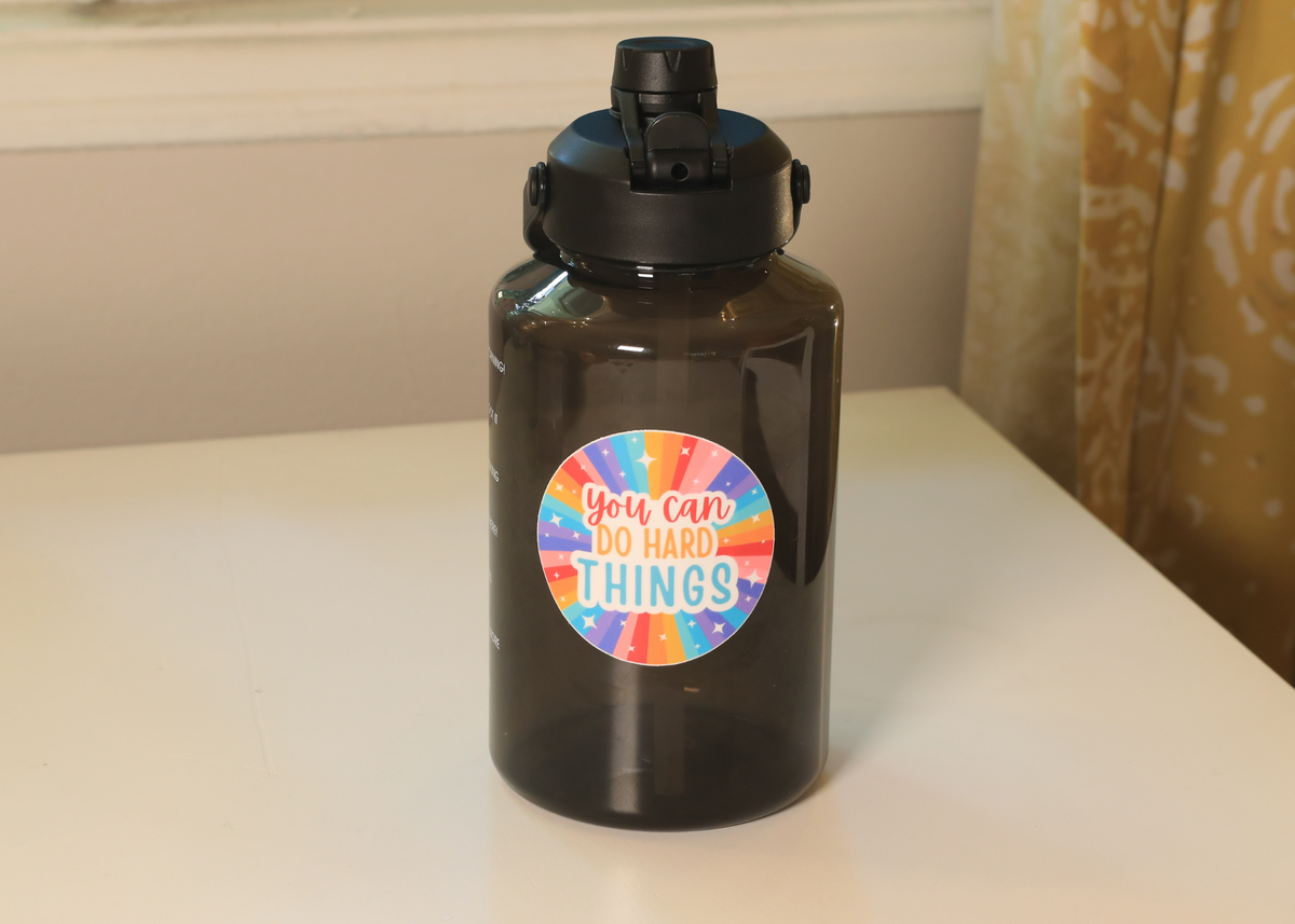 You Can Do Hard Things Rainbow Sticker