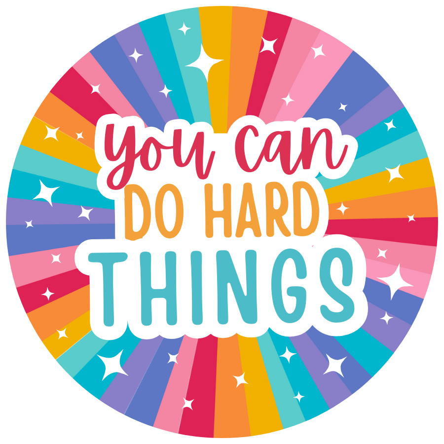 You Can Do Hard Things Rainbow Sticker